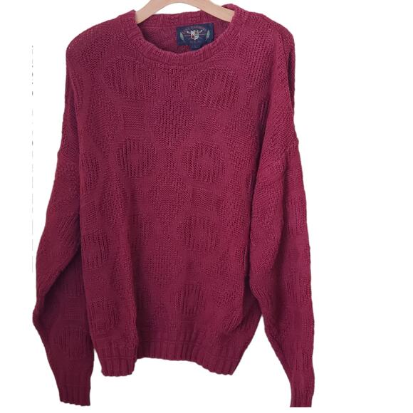 Men's Red Lake Harmony Knit Crew Neck Sweater Medium - Picture 1 of 6